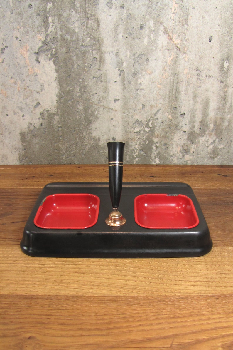 Vintage Art Deco Pen Holder With Trays Bank Office Desk Etsy