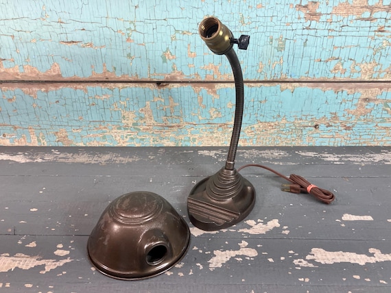 Vintage Eagle Desk Lamp: Art Deco Goose Neck Lighting - Etsy
