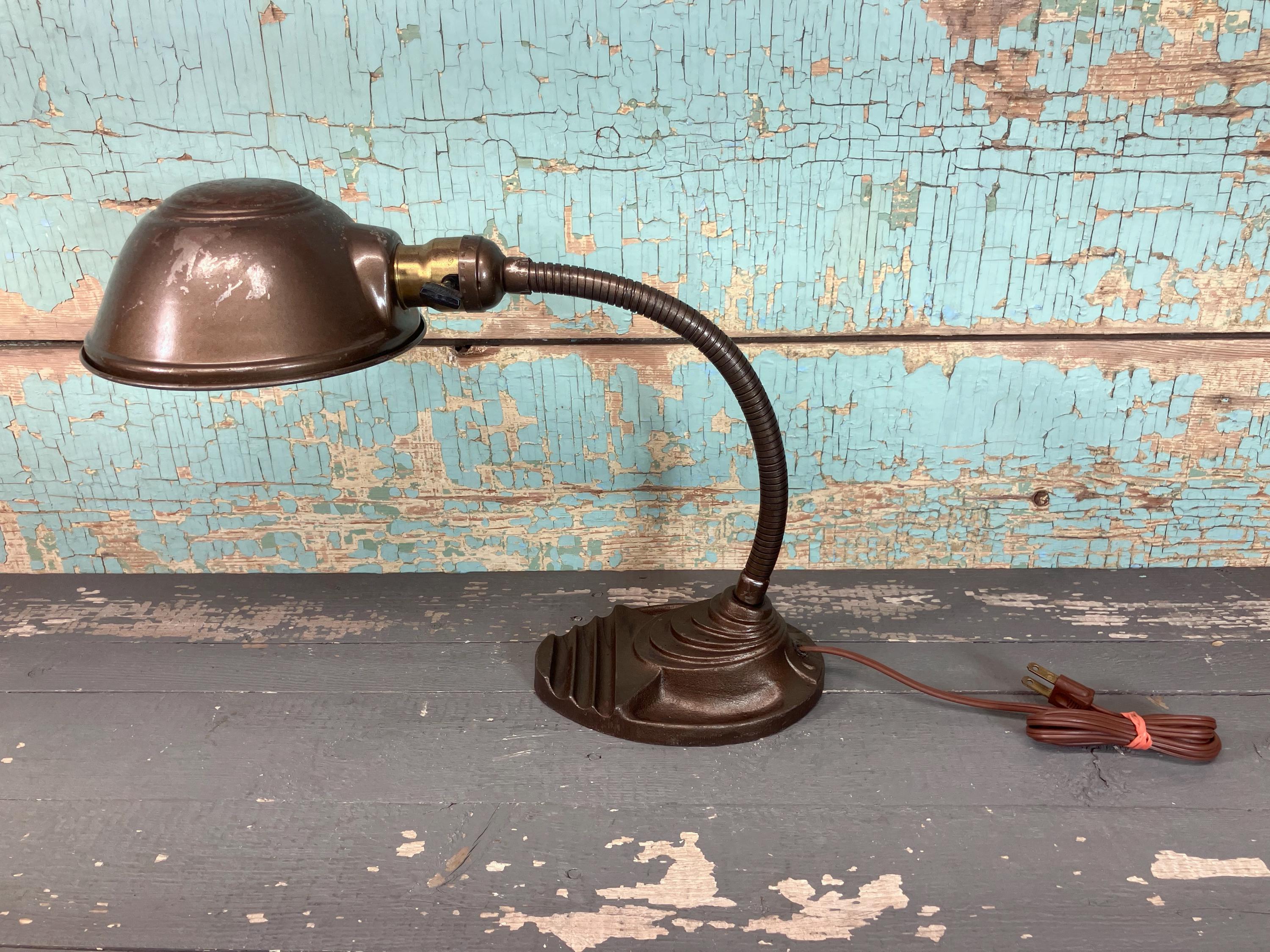 Vintage Eagle Desk Lamp: Art Deco Goose Neck Lighting - Etsy