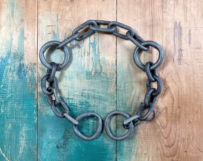 Large Chain Loop Vintage Iron Chain With Loops: Heavy Duty Farm Tool Hardware - Etsy