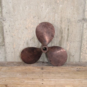 Vintage Large Brass Boat Propeller 3 Blade Maritime Nautical Marine Lake Beach House Decor