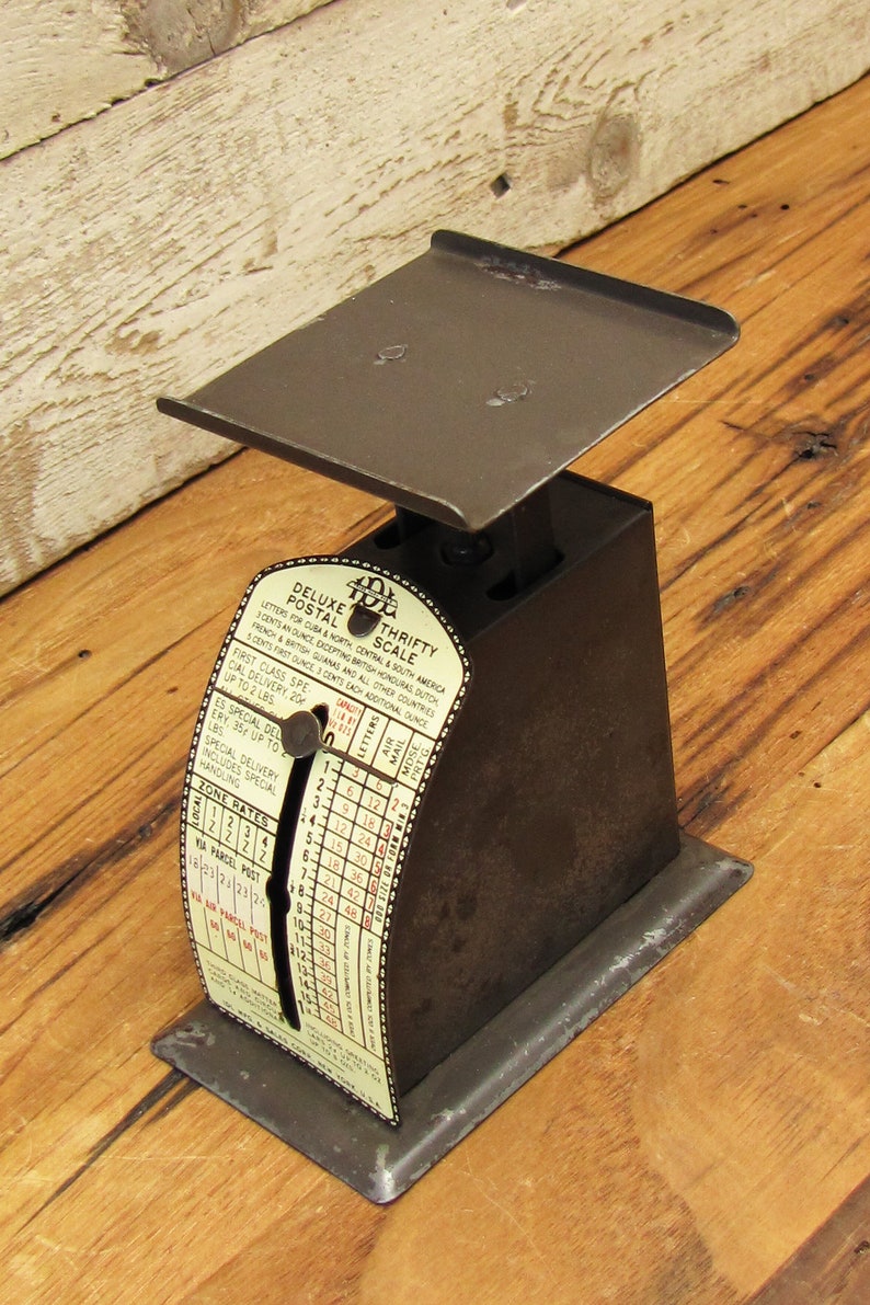Vintage 1lb Small Metal Postal Scale Deluxe Thrifty IDL Mfg. & Etsy