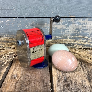 Vintage Ever Handy Pencil Sharpener Manual Retro Wall or Table Mount Hunt Pen Co. Camden, New Jersey Boston Retro Desk Office Decor
