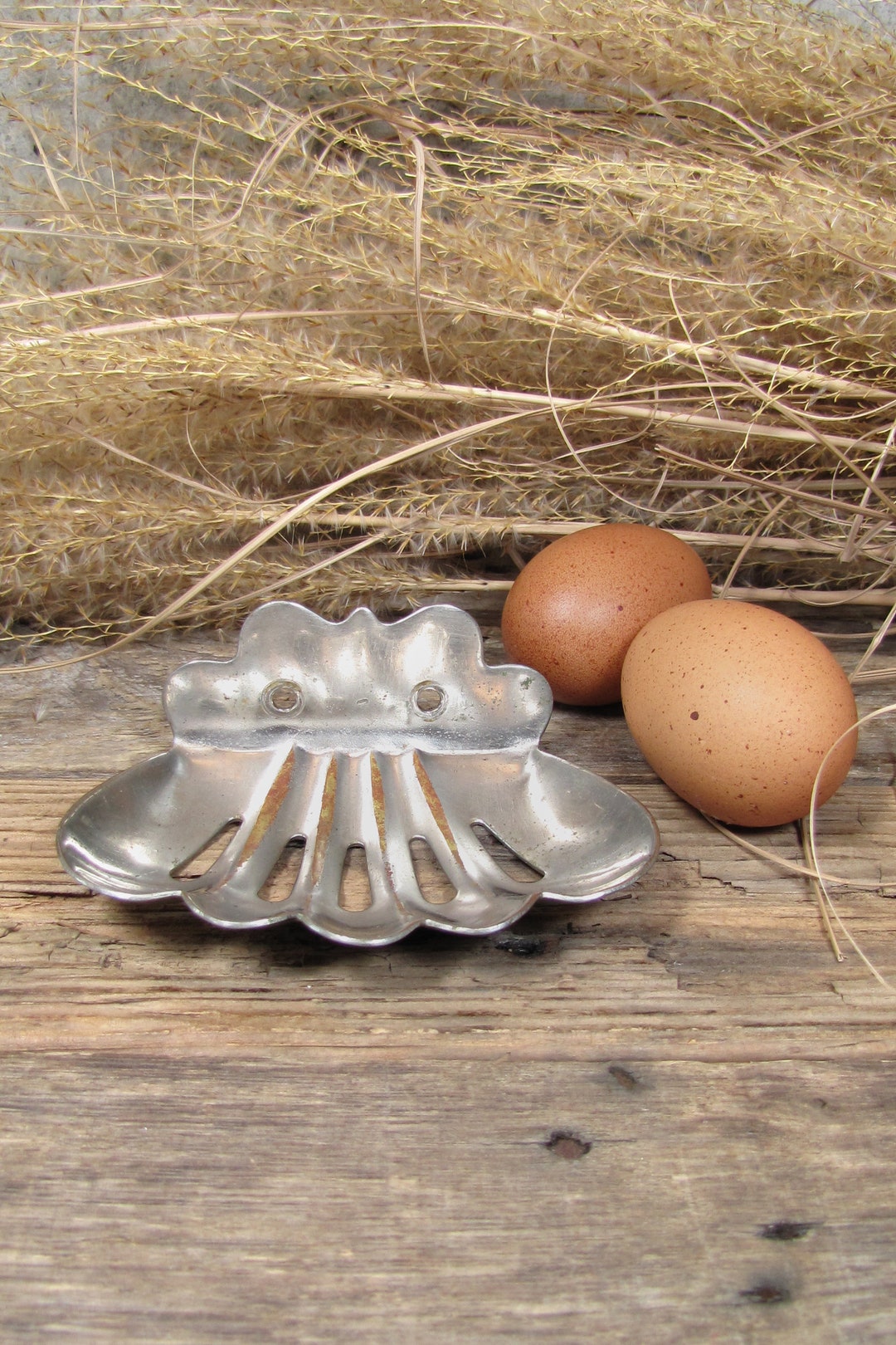 Vintage Soap Dish Wall Mount Chromed Brass With Original Mounting