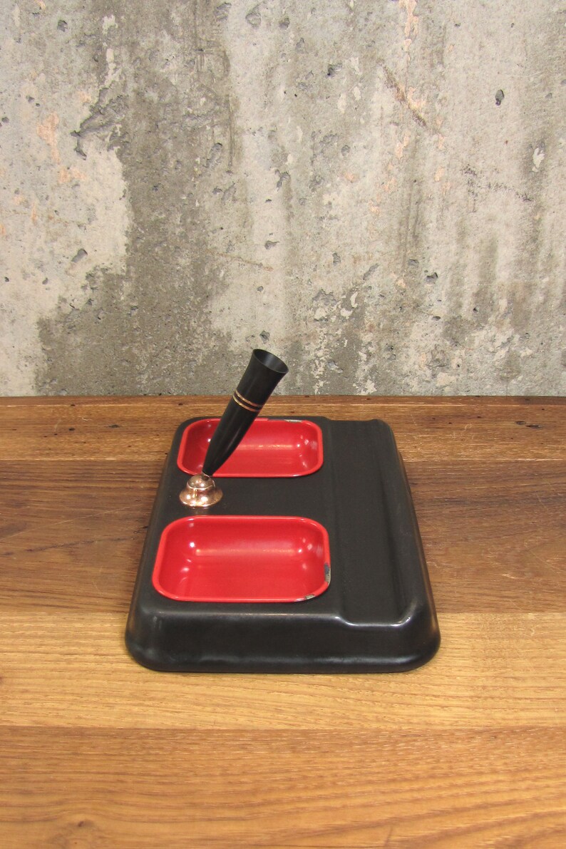 Vintage Art Deco Pen Holder With Trays Bank Office Desk Etsy