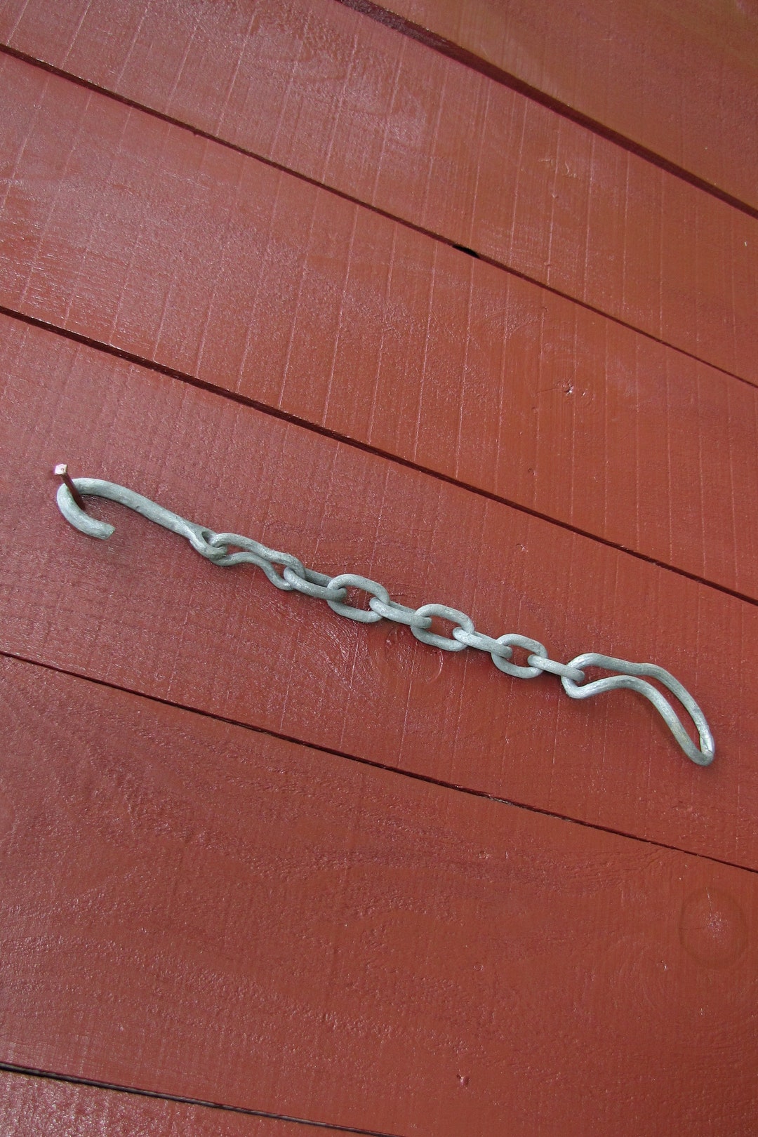 Iron Chain Spring Loop Vintage Iron Hook, Chain and Loop One-of-a-kind Farmhouse Hardware - Etsy