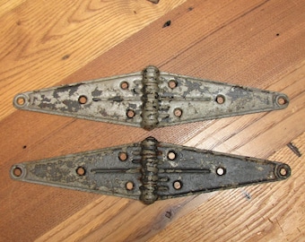 Vintage Pair of Art Deco Stanley Hinges Industrial Set of 2 Door Straps