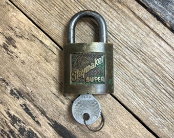Vintage Slaymaker Super Padlock with Key, Lancaster PA