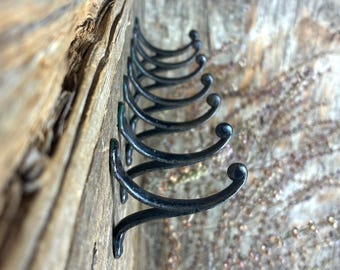 Antique Cast Iron Hooks, Set of 7 Wall Hardware