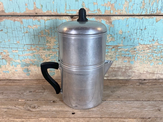 Vintage Percolator Large Metal and Bakelite Drip O Lator Coffee Pot Retro  Art Deco Enterprise Aluminum Co. 6 Cups Massillon, Ohio 