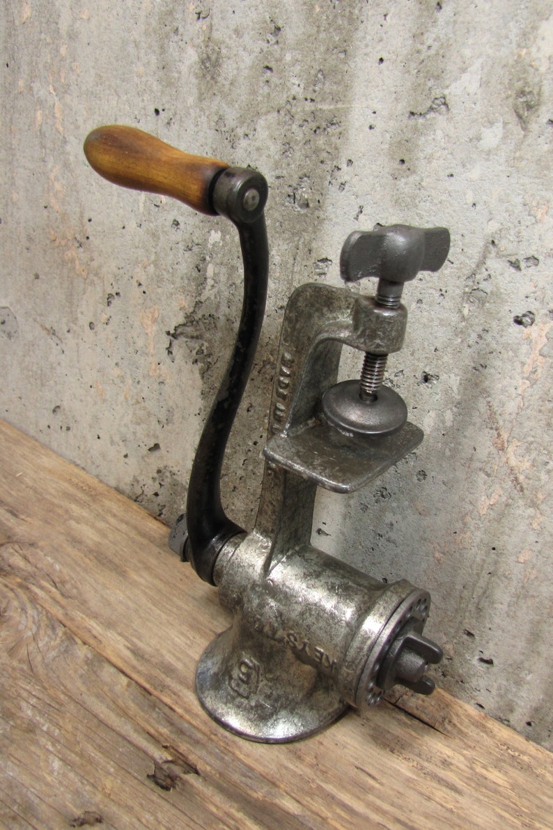 Antique Keystone No. 5 Cast Iron Clamp Meat Grinder C.I. Co. Etsy