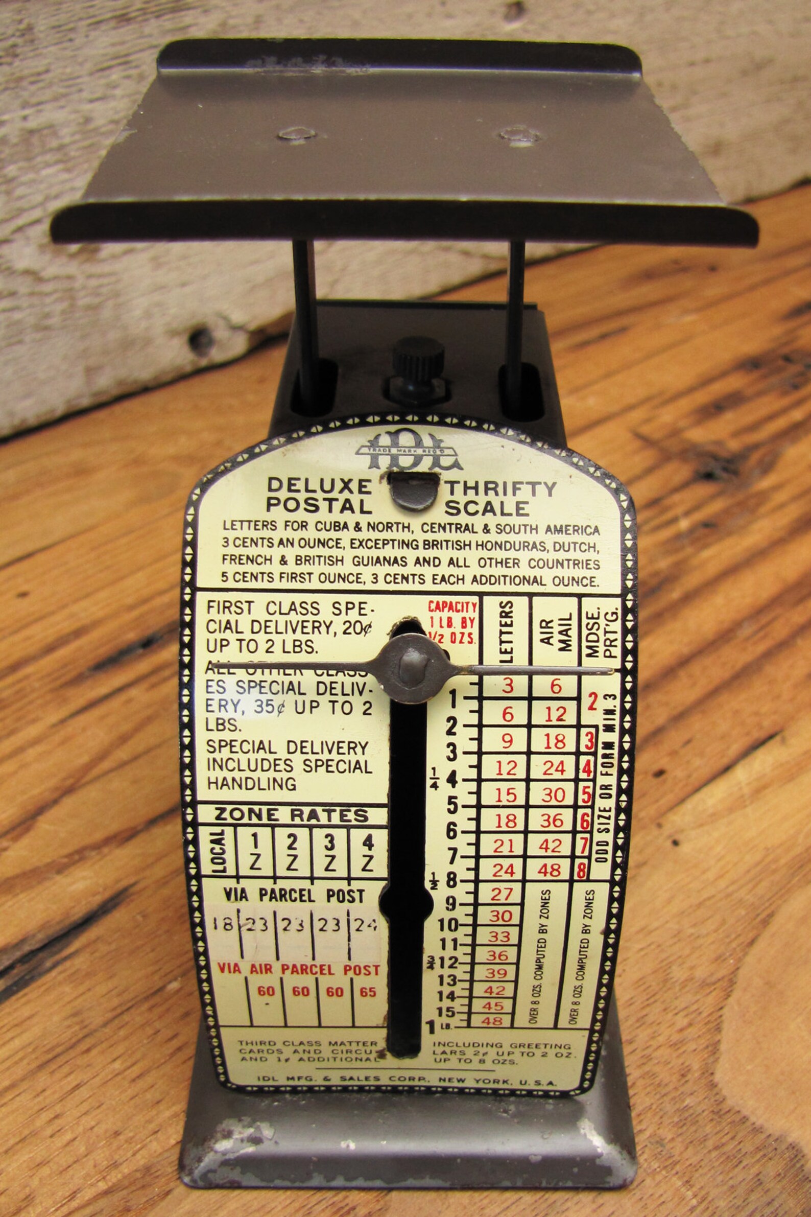 Vintage 1lb Small Metal Postal Scale Deluxe Thrifty IDL Mfg. & Etsy