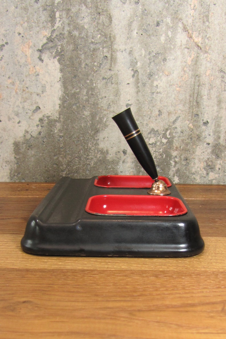 Vintage Art Deco Pen Holder With Trays Bank Office Desk Etsy