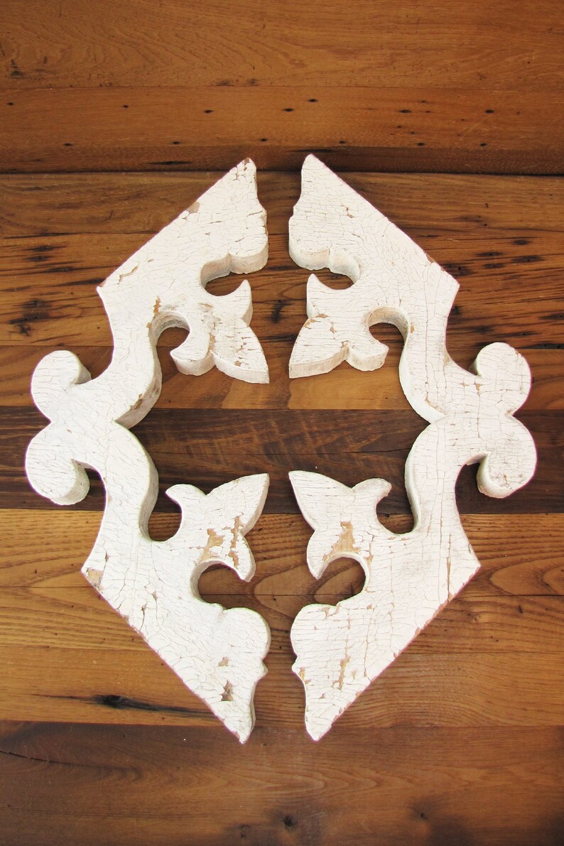 Vintage Set Of 2 Large Wood Corbels Antique Architectural Etsy