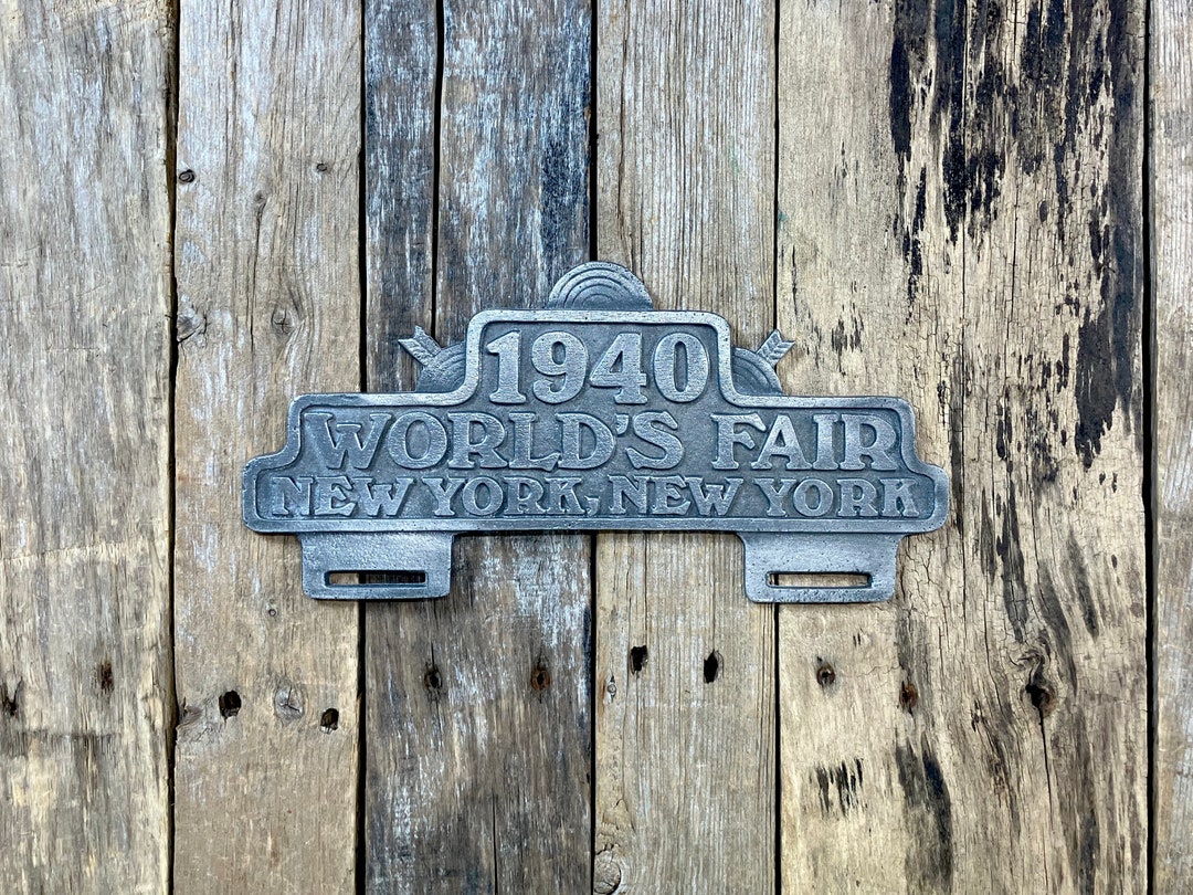 1940s World's Fair License Plate Topper, New York Automobilia - Etsy