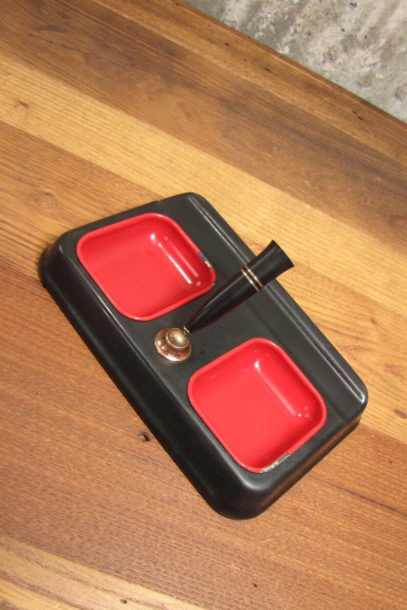 Vintage Art Deco Pen Holder With Trays Bank Office Desk Etsy