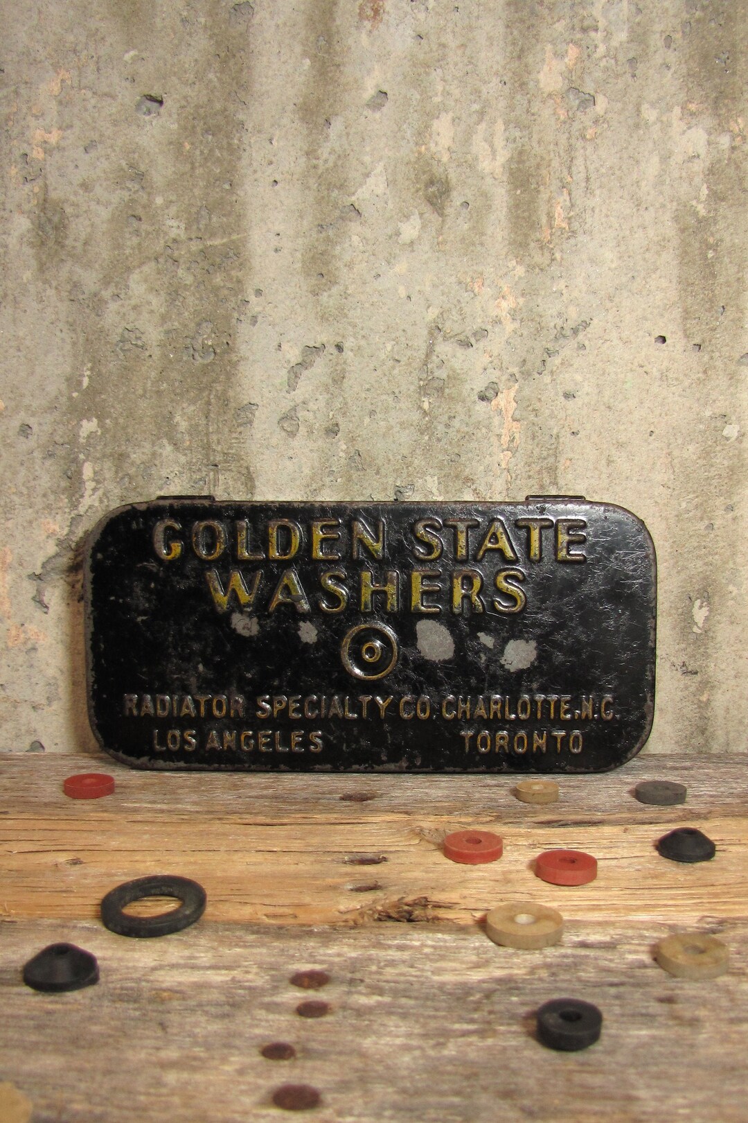 Vintage Golden State Washers Tin Automotive Radiator Specialty Co