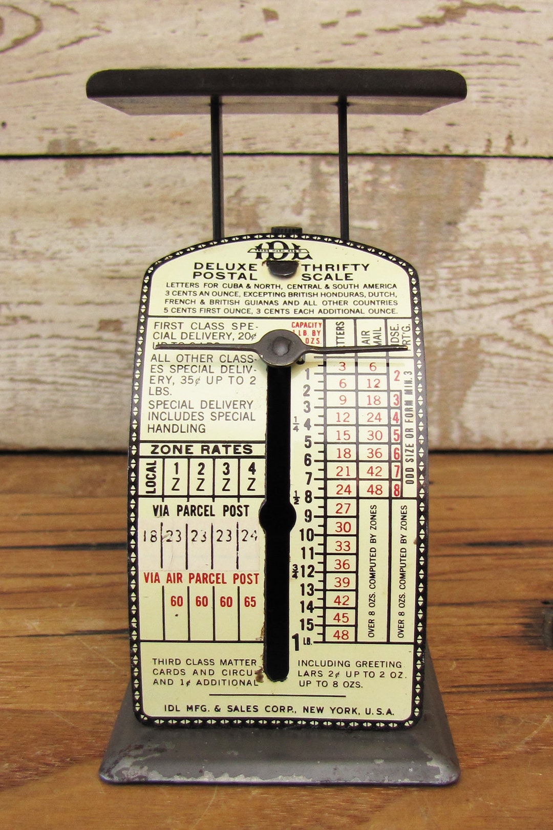 Vintage 1lb Small Metal Postal Scale Deluxe Thrifty IDL Mfg. & Etsy