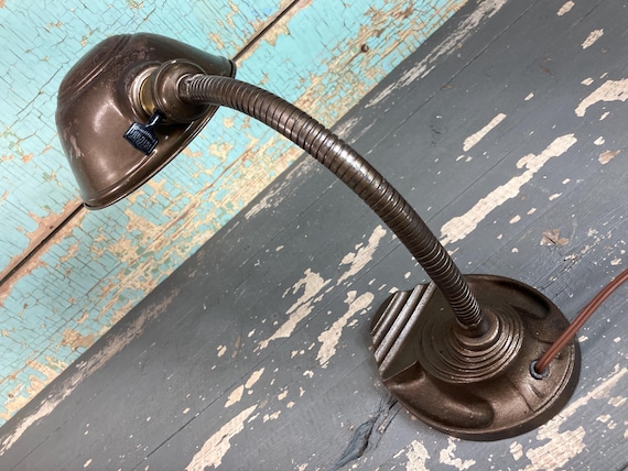 Vintage Eagle Desk Lamp: Art Deco Goose Neck Lighting - Etsy