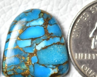 1 st Mojave koppar turkos cabochons lot 18 x 19 mm fin formad cabochon blå turkosa ädelstenar slät cabochon lösa ädelstenar Cab C-9654