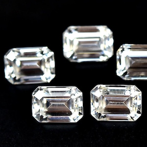 Genuine Moissanite VVS1 Color White D Gemstone 3x5mm 4x6mm 5x7mm 6x8mm 7x9mm 8x10mm Emerald Cut Shape Diamond Loose Faceted Gem Stone C-3446