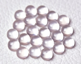 10 Pieces Natural Rose Quartz Cabochons Gemstone Lot 3mm 4mm 5mm Round Rose Quartz Gemstones Smooth Cabs Loose Stones Cabochon C-19723