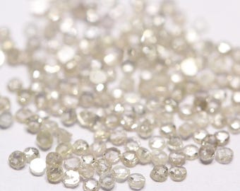 10 Pieces Natural Diamond Rose Cut Round 1.2mm to 1.3mm Rounded Shape Rare Diamonds Loose Gemstone Flat Back Faceted Cut Gems Stone C-19542