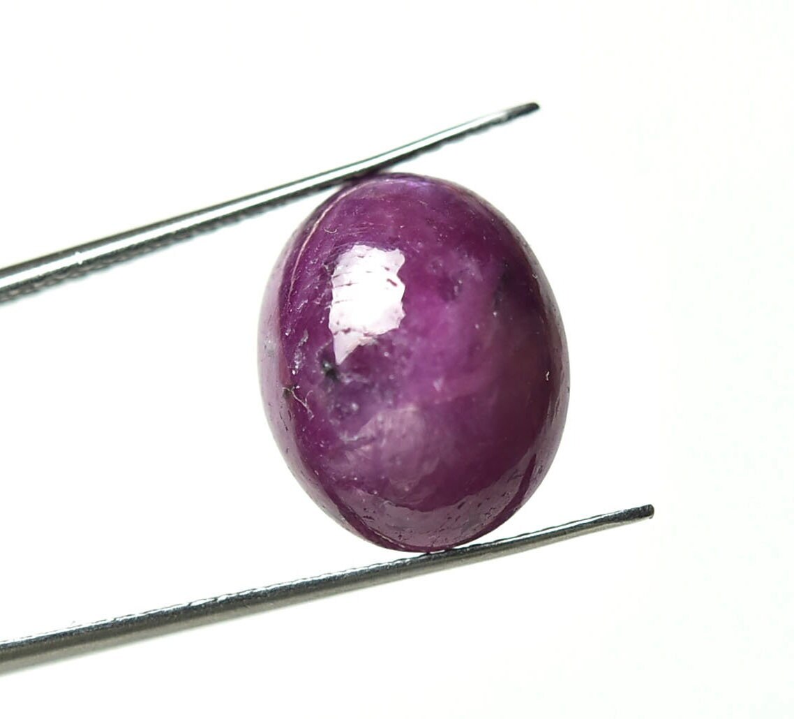 9 Carats Natural Ruby Cabochon 10.7x13mm Oval Shape Cab Genuine