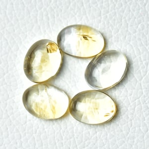 2 Pieces Natural Citrine Cabochons Lot 10x13.5mm-10.5x13.7mm Oval Citrine Gemstones Cabs Smooth Loose Gemtone Semi Precious Cabochon C-20748