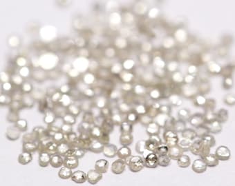 10 Pieces Natural Diamond Rose Cut Round 1mm to 1.1mm Round Shaped Rare Diamonds Gemstones Flat Back Faceted Cut Loose Gem Stones C-19543