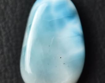1 Piece Natural Larimar Cabochons 16x26mm Fancy Shape Genuine Larimar Gemstones Cabs Smooth Gems Stones Loose Cabochon C-14849