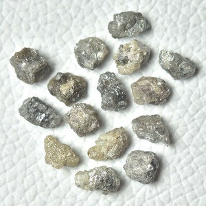 4.25 Carats Gray Raw Diamond 5 Pieces 4.5-7mm Natural Rough Diamonds Loose Uncut Raw Gemstones For Jewelry C-22093 image 4