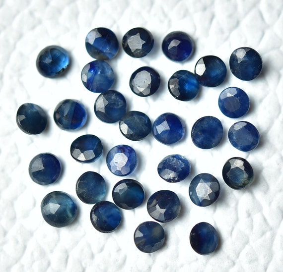 天然ブルーサファイア ファセットルースジェムストーン 10個セット 2.3