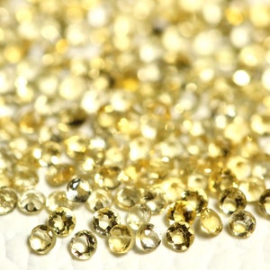 20 Pieces Lot Natural AA Citrine Faceted Loose Stones 1.5mm Round Shape, Genuine Citrine Gemstones Cabs Gems Cut Round Gemstone C-19978