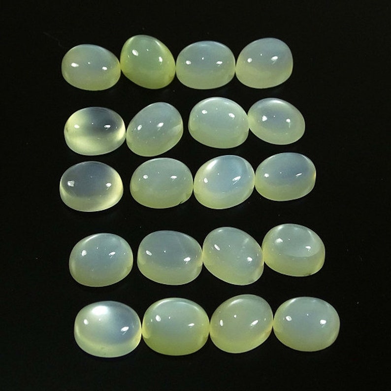 8 Pieces Natural White Moonstone Cabochons Lot 6x8mm Oval Shape Natural Moonstone Gemstone Loose Stone Gems Cabs