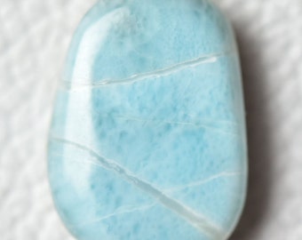 1 Piece Natural Genuine Larimar Cabochon 14x20mm Fancy Shape Larimar Gemstones Cabs Smooth Stones Gems Loose Cabochons Semi Precious C-14998