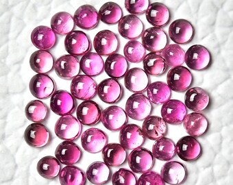5個入り 天然ピンクトルマリン 宝石カボション 1.5mm 2mm 2.4mm