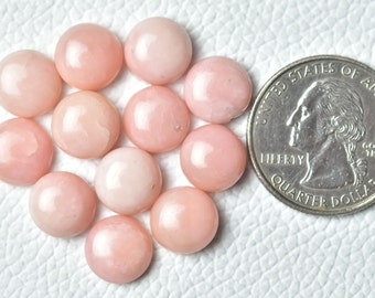 ペルー産ピンクオパールカボション5個セット 8mm 10mm 12mm ラウンド