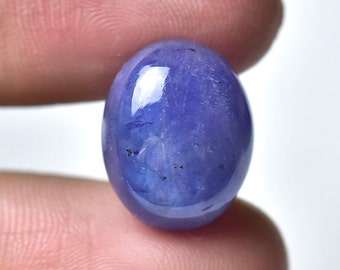 16 Carats Tanzanite Cabochon 13x16mm Oval Shape Rare Blue Natural Tanzanite Gemstones Cabochons Loose Stones Smooth Gems Cabs C-17255