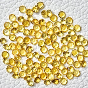 10 Pieces Natural Citrine Faceted  Gemstone Lot 3mm Round Shape Genuine Citrine Gemstones Loose Cut Gems Stones C-5738