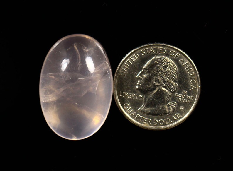 1 Piece Natural Rose Quartz Cabochon 20x29mm Oval Shape Rare Rose Quartz Cabs Gemstone Smooth Gems Cabs Loose Stones C-17196