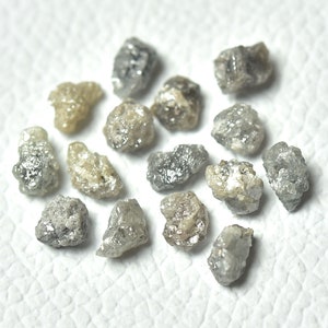 4.25 Carats Gray Raw Diamond 5 Pieces 4.5-7mm Natural Rough Diamonds Loose Uncut Raw Gemstones For Jewelry C-22093 image 3