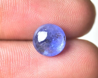 2.50 Cts Natural Tanzanite Cabochons 8.5mm Round Shape Genuine Tanzanite Gemstones Cabs Loose Stones Smooth Gemstone Cabochon C-6102