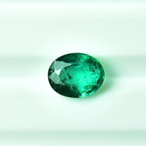 Natural Zambian Emerald Faceted Loose Gemstones 4x5mm Oval Shape Genuine Fine Emerald Gemstone Loose Stones Cut Stone C-5142