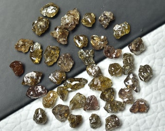 5 Pieces Raw Diamond 2.5mm-4.5mm 100% Natural Diamonds Brown Loose Uncut Rough Gemstones Jewelry Making Stones C-21942