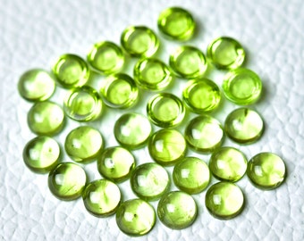 10 Pieces Natural Peridot Cabochons Lot 5mm Round Shape Genuine Peridot Gemstones Cab Loose Stones Smooth Gems Semi Precious C-9152