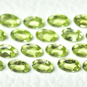 10 Stück Natürliche Peridot Facettierte Cut Lose Edelstein Lot 3 x 5 mm Oval Form Peridot Edelstein Schneiden Edelsteine Paar Steine C-15619
