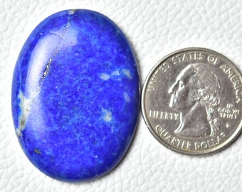 Cabochon di lapislazzuli naturali genuini 28 x 38 mm di forma ovale, pietre preziose di lapislazzuli lisce, cabochon sciolti semipreziosi C-10853