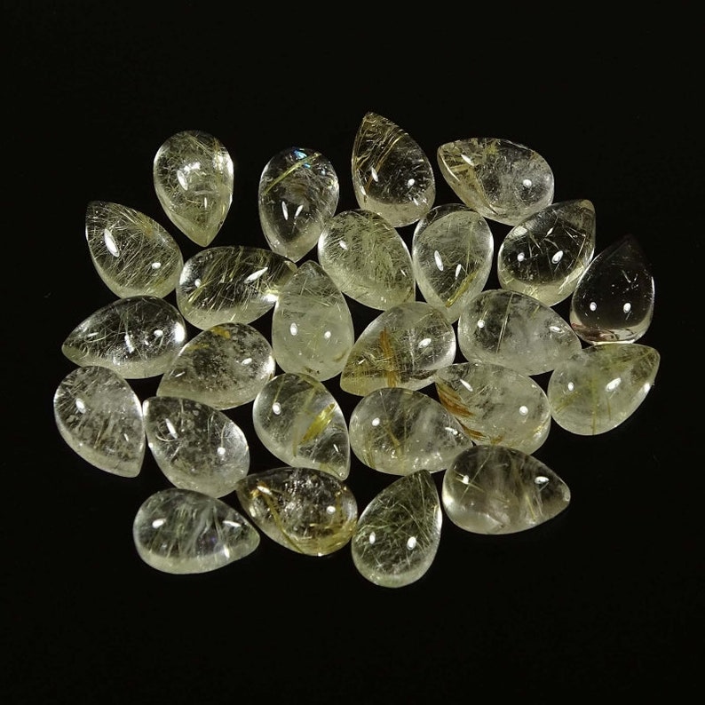Rutile Gems Diy Jewelry Rutile Cabs a Rutile Natural Rutile Rutile Jewelry Golden Rutile Rutile Cabs Craft Supplies Tools Jewelry Making Beading Stokfella Com