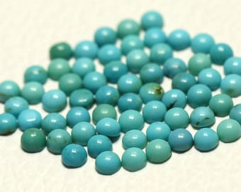 5 Pieces Natural American Sleeping Beauty Turquoise Cabochons Lot 4mm Round Shape Rare Turquoise Gemstones Smooth Gems Cabs C-17759-50